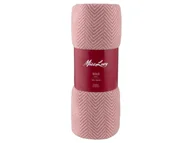 Koce - Koc poliestrowy Miss Lucy Solo 130x150 cm różowy - miniaturka - grafika 1