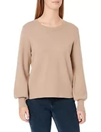 Swetry damskie - PIECES Damski sweter PCJENNA LS O-Neck Knit NOOS BC Silver Mink, S - miniaturka - grafika 1