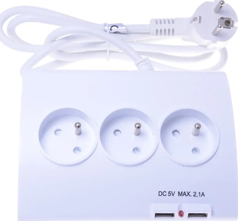 Listwa zasilająca PremiumCord PREMIUMCORD Prodlužovací přívod 230V 1,5m 5zásuvek+vypínač+2x USB 2A ppd01