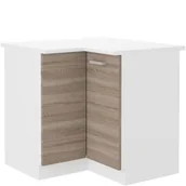 Szafki kuchenne - Szafka Kuchenna Stojąca Narożna 1 Drzwi 89 x 89 ND z Blatem Dave Stolarz Lempert Dąb Sonoma Trufel, Biały - miniaturka - grafika 1