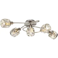 Lampy sufitowe - Globo Lighting Oświetlenie Kris Lampa Sufitowa Nikiel matowy, 5-punktowe 54356-5 - miniaturka - grafika 1