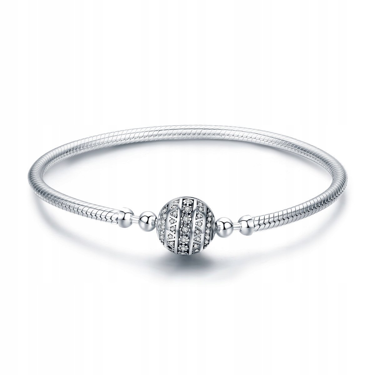 Bransoletka Modułowa Charms Pave S925 23 cm