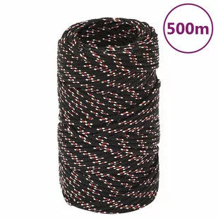 Linka żeglarska, czarna, 2 mm, 500 m, polipropylen - Żeglarstwo - miniaturka - grafika 1