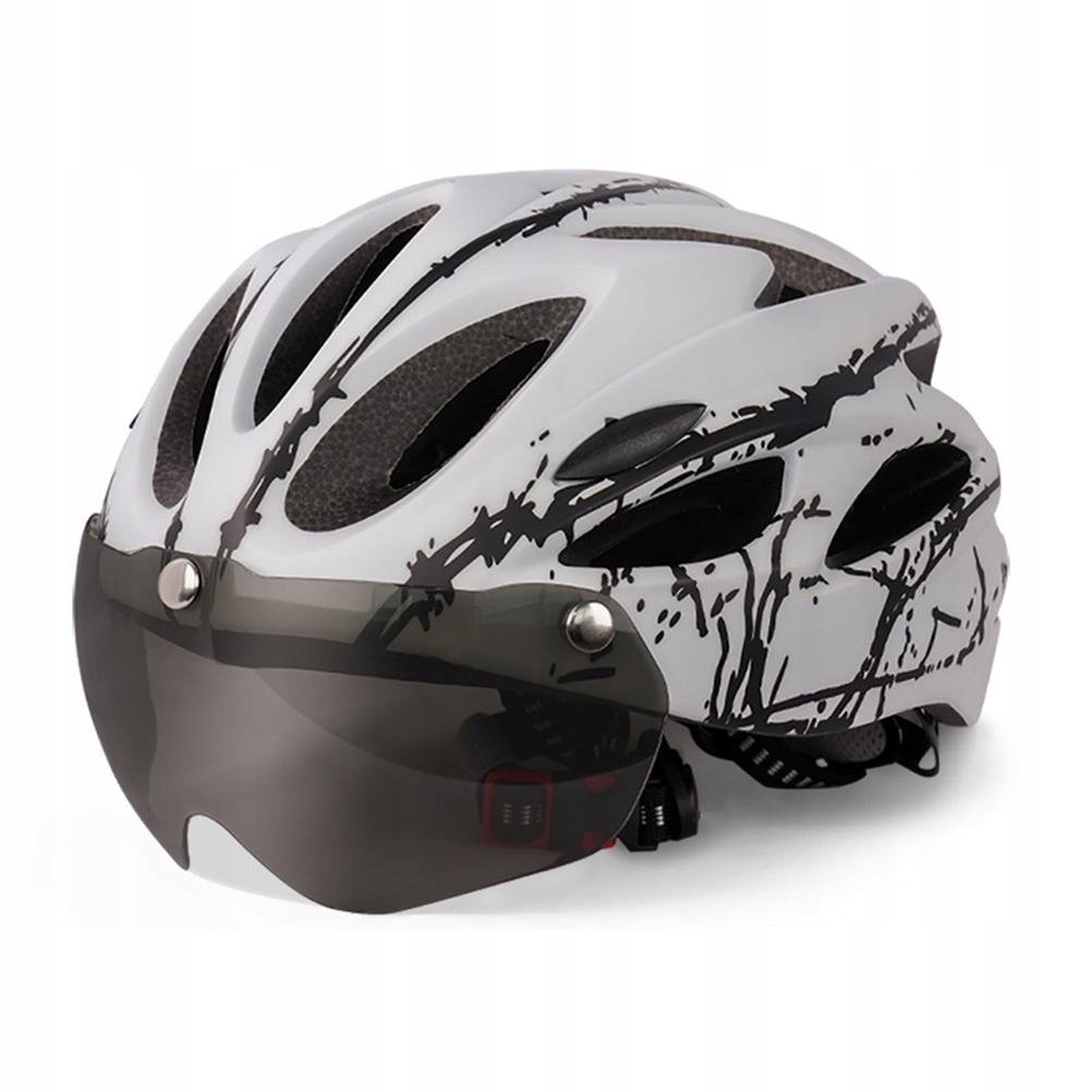 Kask Rowerowy Kolarski Z Okulary Na Rower 58-62CM