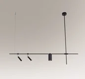 Lampy sufitowe - Shilo Regulowana LAMPA wisząca NAMASU 7862 metalowa OPRAWA regulowany ZWIS tuby czarne 7862 - miniaturka - grafika 1