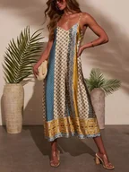 Kombinezony - Milan Kiss Kombinezon w kolorze niebiesko-beżowym - miniaturka - grafika 1