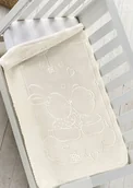 Koce i narzuty dla dzieci - Pielsa Baby, Koc dziecięcy/Otulacz, Premium, Besos, kremowy, 110x140 cm - miniaturka - grafika 1