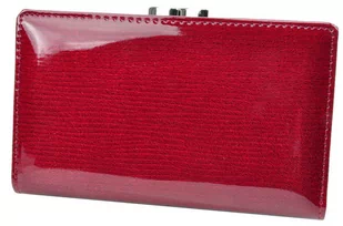 Portfel Damski Skórzany GREGORIO 14 cm Klamra i Klapka Skóra Naturalna Lakierowany LN-108 CZERWONY 14 x 9 x 4 [cm] - Portfele - miniaturka - grafika 4