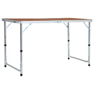 Meble turystyczne - VidaXL Składany stolik turystyczny, aluminiowy, 120x60 cm 48172 VidaXL - miniaturka - grafika 1