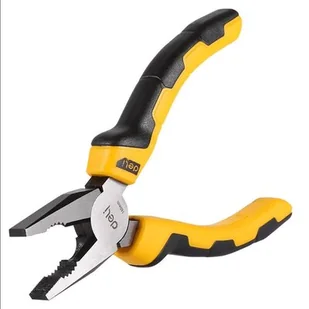 Szczypce uniwersalne (kombinerki) Deli Tools EDL2006, 6" (żółte) - Kombinerki i obcęgi - miniaturka - grafika 1