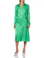 Sukienki - Replay Damska sukienka kopertowa, 733 Sport Green, M - miniaturka - grafika 1
