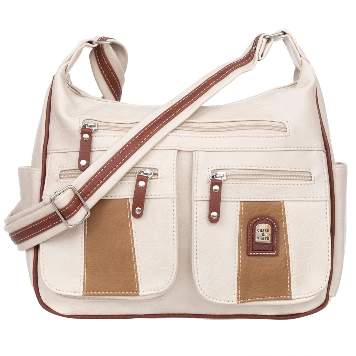 Średnia Torebka Damska Charm&Shape na ramię Ecru