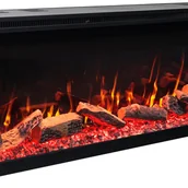 Kominki elektryczne - Trójstronny kominek elektryczny AFLAMO Unique 183 - ogień premium - na ścianę i do zabudowy - 183x44x20 cm - kominek LED z grzaniem 750/1500 W - miniaturka - grafika 1