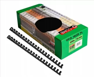 Opus Plastikowe grzbiety do bindowania 14mm czarne ib14CZA - Grzbiety do bindownic - miniaturka - grafika 1