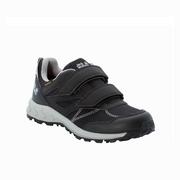 Buty dla dziewczynek - Buty dziecięce Jack Wolfskin WOODLAND TEXAPORE LOW VC K phantom / grey - 33 - miniaturka - grafika 1