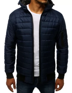 Kurtka męska pikowana bomber jacket granatowa TX2228-XXL - Kurtki męskie - miniaturka - grafika 1