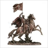 KRZYŻOWIEC Z FLAGĄ NA KONIU VERONESE WU77709A4 - Figurki dekoracyjne - miniaturka - grafika 1