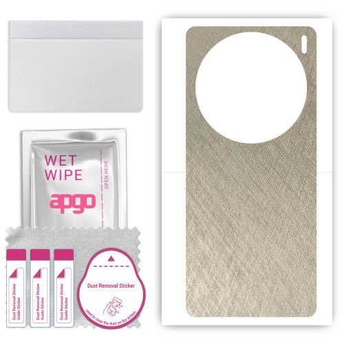 folia naklejka skórka strukturalna na TYŁ do Vivo X100 Pro - Tytan Srebrny - apgo SKINS