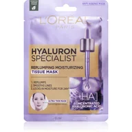 Maseczki do twarzy - L''ORÉAL - HYALURON SPECIALIST - REPLUMPING MOISTURIZING TISSUE MASK - Nawilżająco-wypełniająca maska do twarzy w płachcie - 28 g - miniaturka - grafika 1