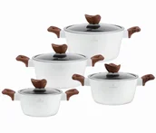 Zestawy garnków i patelni - Garnki Z Powłoką Granitową 8 Ele. Zilner White Lilly Zl-8550 - miniaturka - grafika 1