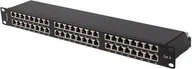 Pozostałe akcesoria sieciowe - Lanberg Patch panel Lanberg PPS6-1048-B 48 port 1U 19" kat.6 FTP ekranowany czarny - miniaturka - grafika 1