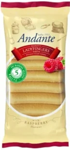ANDANTE Biszkopty Mini 220g Typu Ladyfingers Malinowy - Ciastka - miniaturka - grafika 1