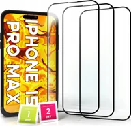 Szkła hartowane na telefon - Hello Case 3-pak SZKŁO HARTOWANE DO iPhone 15 PRO MAX na cały ekran 9H ochronne 5D - miniaturka - grafika 1