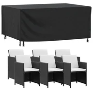 Pokrowce na meble ogrodowe - vidaXL Pokrowce na meble ogrodowe 2 szt. czarne 172x113x73cm Wodoodporne - miniaturka - grafika 1