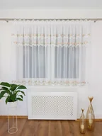 Firany - FIRANA GOTOWA Z GIPIURĄ W RÓŻYCZKI FIRANA Z WOALU DO SALONU KUCHNI 400/150 - miniaturka - grafika 1