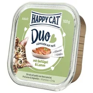 Mokra karma dla kotów - HAPPY CAT Deserówka Duo pasztet kurczak i jagnięcina 100g - miniaturka - grafika 1
