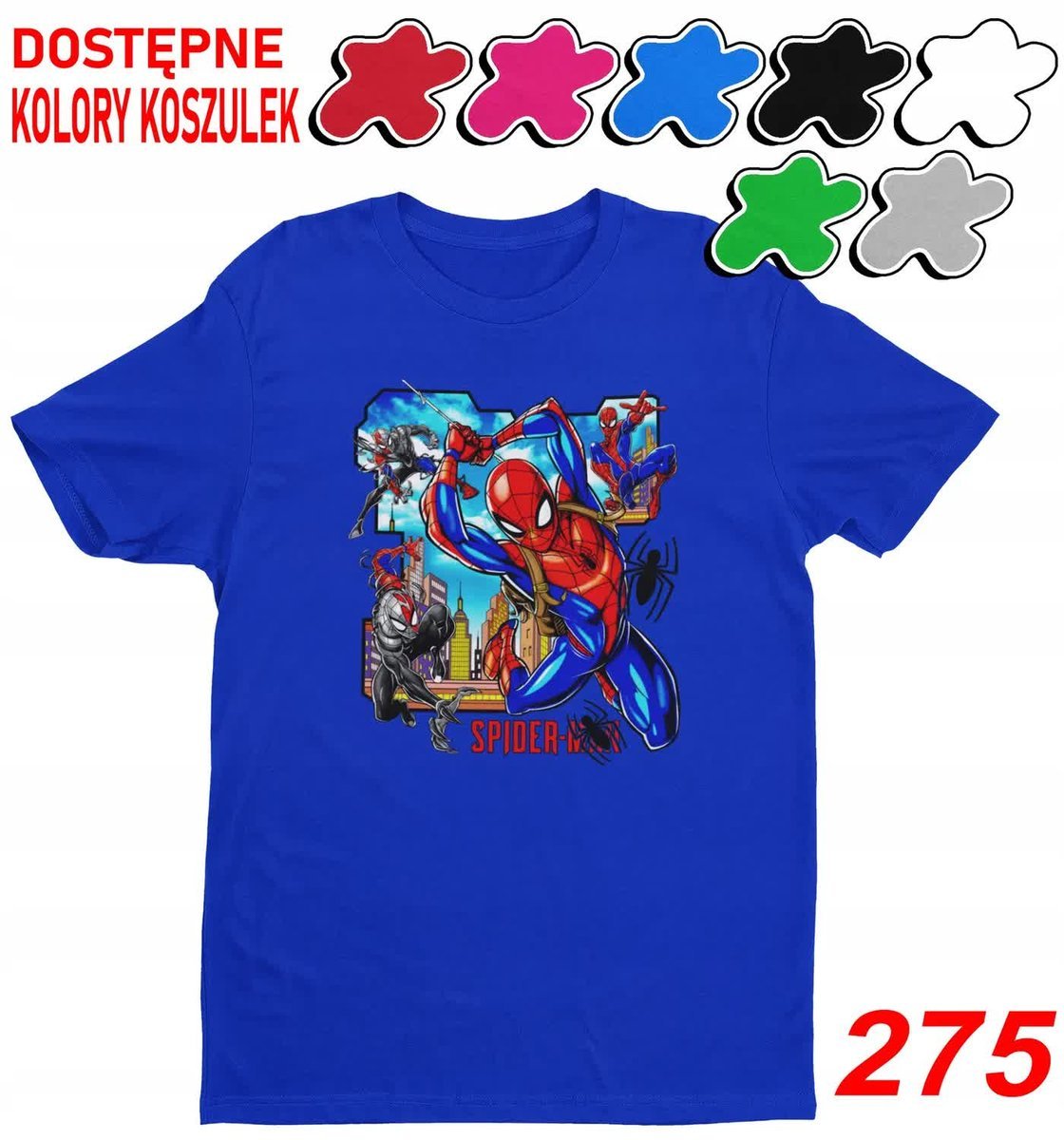 Dziecięca Koszulka T-Shirt Z Nadrukiem Wybór Anengers Spiderman -M 134-140