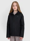 Kurtki i płaszcze dla chłopców - 4F Kurtka przejściowa membrana 5000 dziecięca - czarna 122 (6-7 lat) - miniaturka - grafika 1