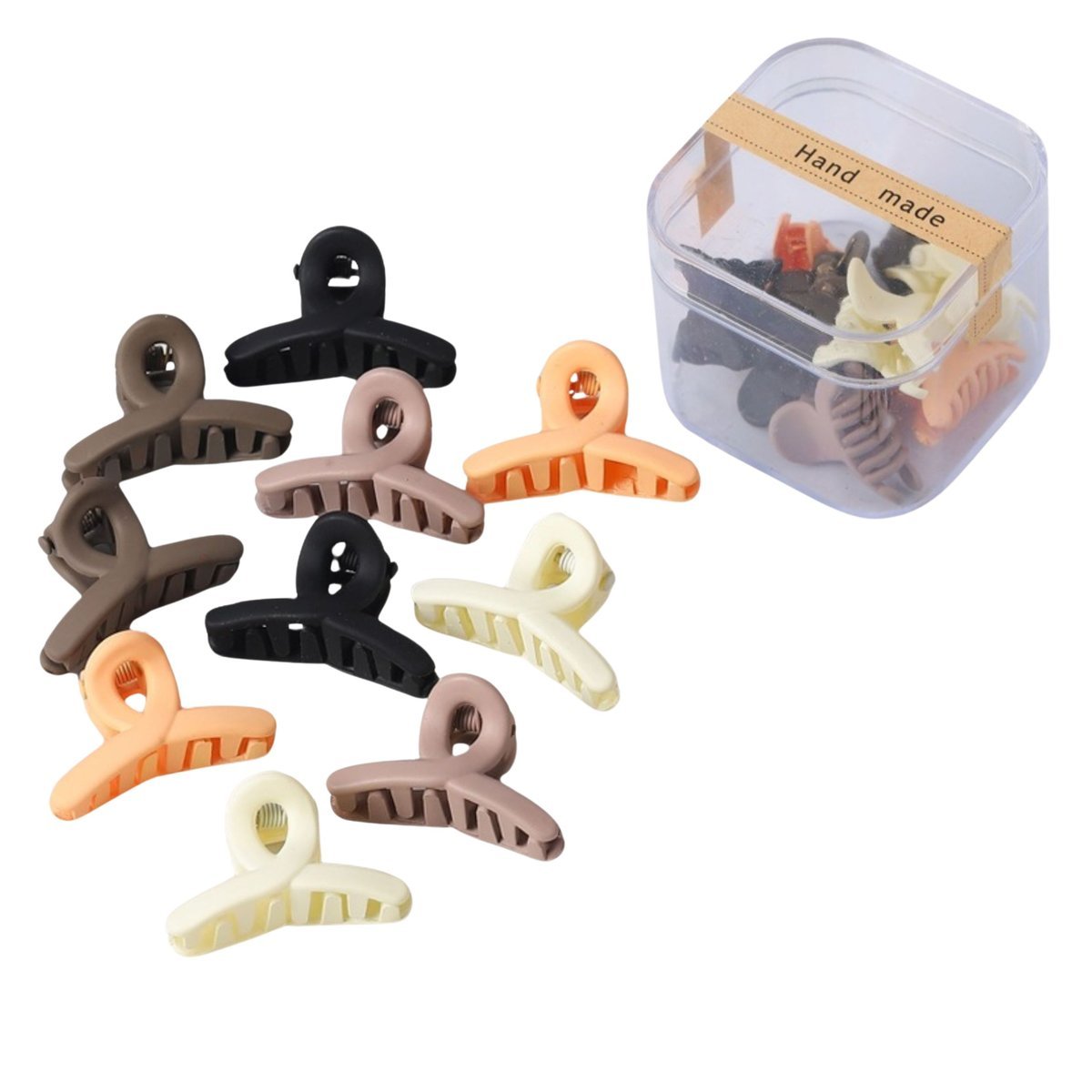 Klamry do Włosów Kolorowe Zestaw 10 Sztuk Małe Spinki Lekkie i Wytrzymałe