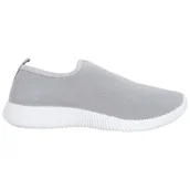 Slip on damskie - SHELOVET Sportowe Buty Slip On szare - ButyModne - miniaturka - grafika 1