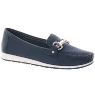 Mokasyny damskie - Marco Tozzi Skórzane Damskie Mokasyny Lekkie Buty 37 - miniaturka - grafika 1