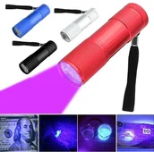 Latarki - LATARKA 9 LED UV  MIX KOLOR XJ4938 - miniaturka - grafika 1