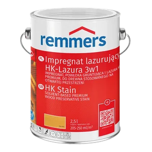 REMMERS Impregnat lazurujący do drewna HK-LAZURA 3w1 dąb jasny 2,5l - Farby i impregnaty do drewna - miniaturka - grafika 1