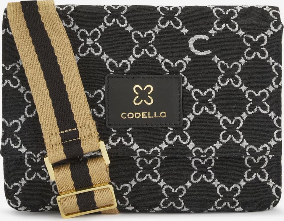 TOREBKA Bawełniana torebka Love Codellom czarna Crossbody