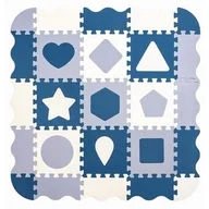 Maty piankowe - Milly Mally, Mata Piankowa Puzzle, Jolly 3x3 Shapes, Niebieski - miniaturka - grafika 1