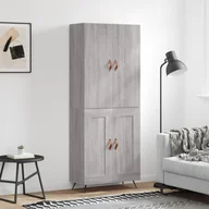 Witryny - vidaXL Witrynka szary dąb sonoma 69,5x34x180cm materiał drewnopochodny - miniaturka - grafika 1