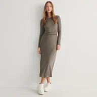 Sukienki - Reserved - Sukienka maxi - Khaki - miniaturka - grafika 1