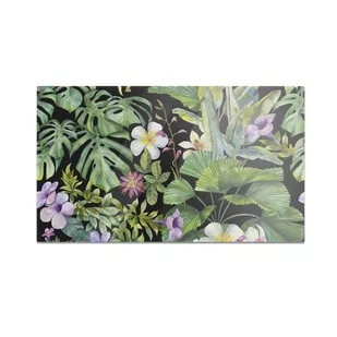 Szklana deska kuchenna HOMEPRINT Rośliny na czarnym tle 60x52 cm - Deski do krojenia - miniaturka - grafika 1