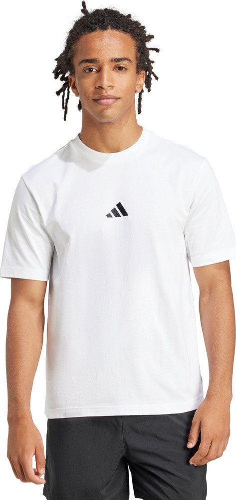 Koszulka męska adidas Essentials Small Logo Single Jersey biała JF1092 XL