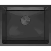 Zlewozmywaki - Mexen Trixo zlewozmywak stalowy 1-komorowy 540 x 440 mm, czarny - 6414541000-70 - miniaturka - grafika 1
