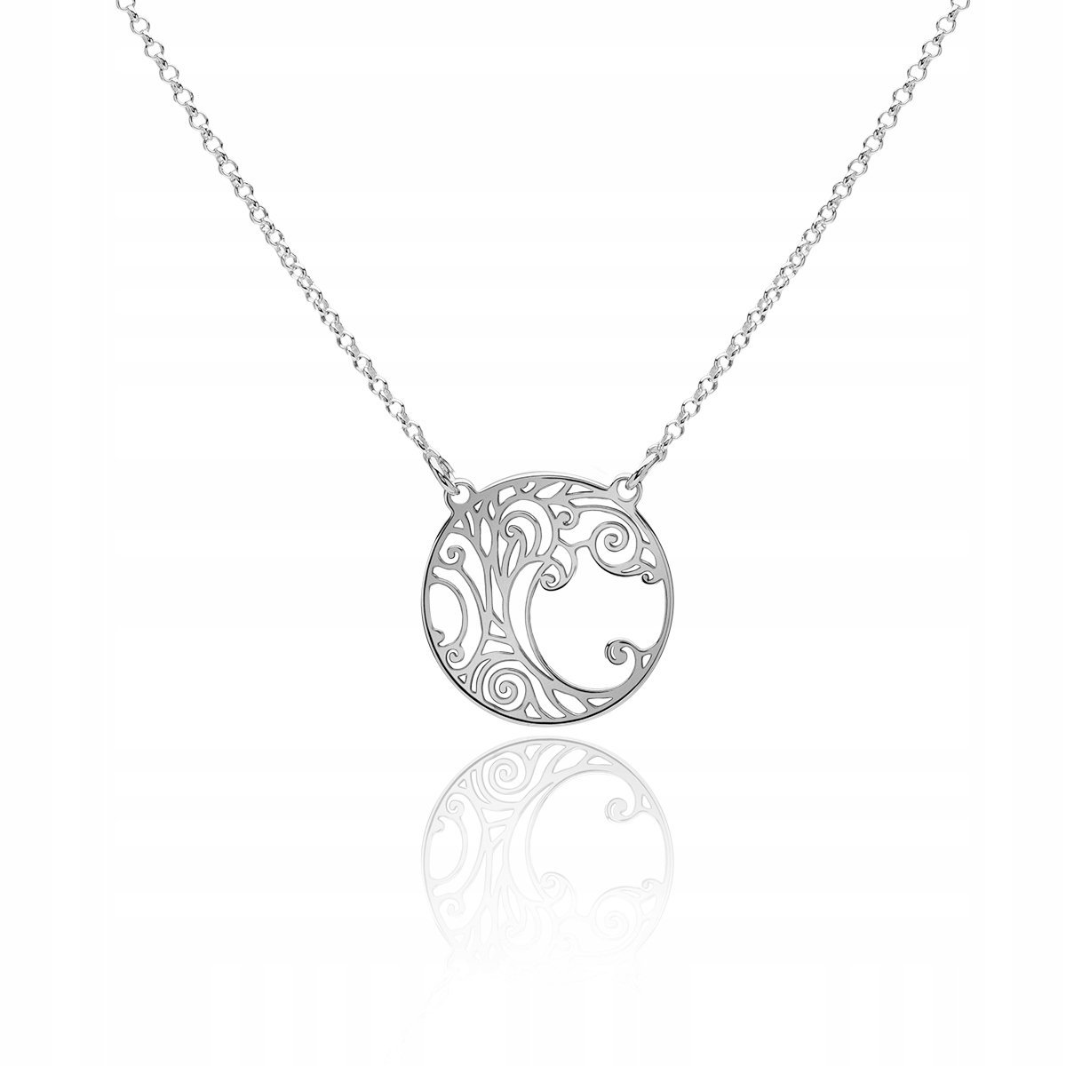 Naszyjnik celebrytka z kółeczkiem srebrny