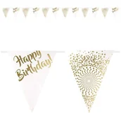 Gadżety dla niej i dla niego - FOL Baner flagi Happy Birthday złoty 6m 1 szt F65187 - miniaturka - grafika 1