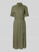 Sukienki - Sukienka casualowa taliowana z wiązanym paskiem model ‘PIA’ - miniaturka - grafika 1