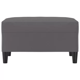 Podnóżek, szary, 70x55x41 cm, sztuczna skóra Lumarko! - Pufy i podnóżki - miniaturka - grafika 4