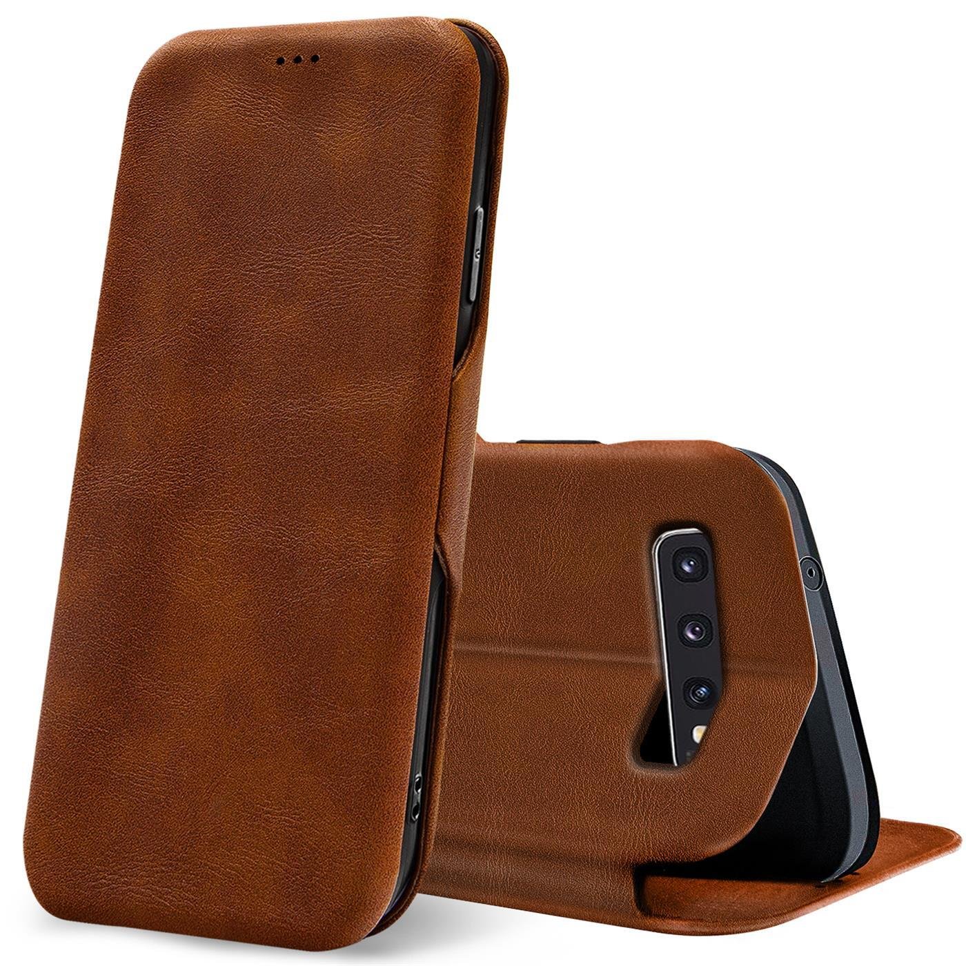 Etui z klapką do Samsung Galaxy S10 Etui Book Cover Etui na telefon komórkowy z kieszenią na kartę Etui ochronne Premium