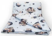 Pościel dla dzieci - CZAS BOBASA POŚCIEL Z WYPEŁNIENIEM DO ŁÓŻECZKA 90x120 DZIECIĘCA NIEMOWLĘCA MIŚ NIEBIESKI - miniaturka - grafika 1